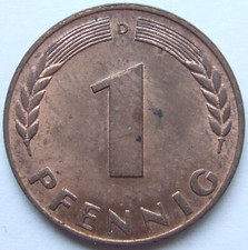 Coin Bank Of German States 1 Pfennig 1948 D In Uncirculated