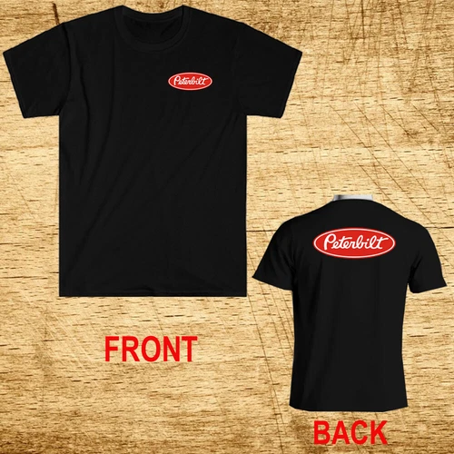 Peterbilt Truck Red Symbol Men's Black Size S-5XL