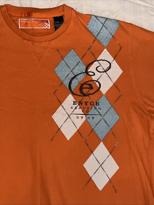 Mens Vintage  Embroidered ENYCE Clothing CO.  T Shirt , Size Largej