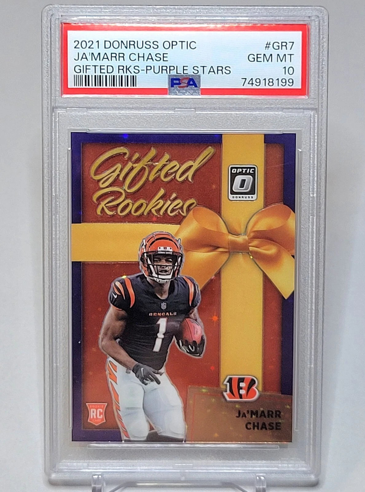 JaMarr Chase Panini Donruss Optic Gifted Rookies #GR7 Purple Stars