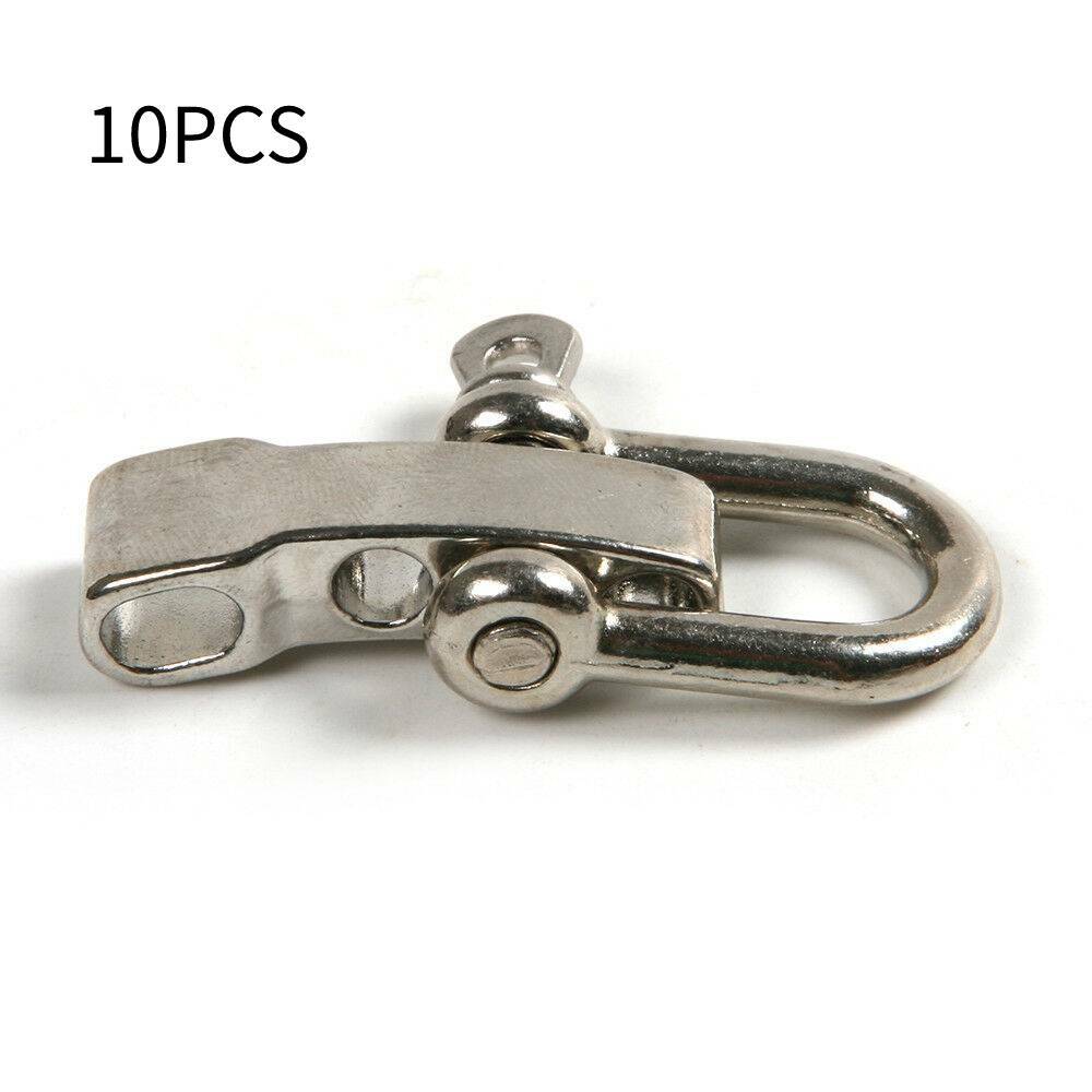 10pcs Stainless Steel U Shaped Adjustable Shackles Buckle for Paracord