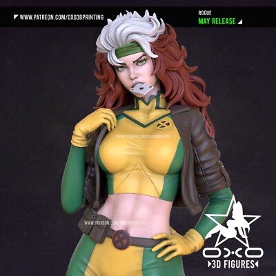 OXO 3D schöne 1:12 Resin Figur über 15cm groß Superheldin Rogue aus X-Men