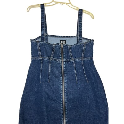 BDG Urban Outfitters Denim Mini Dress L With Front Zip