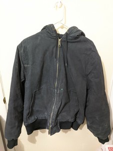 rigid duck hooded jacket