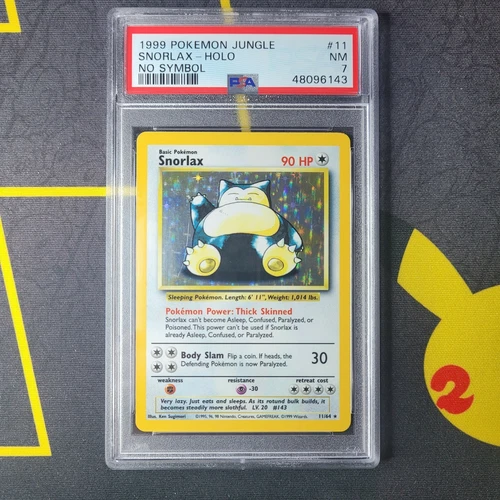 Snorlax 11/64 Jungle Holo Rare No Symbol Error PSA 7 NM Pokemon TCG WOTC
