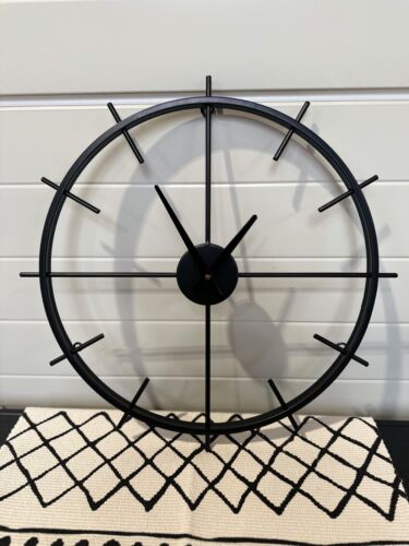 Vintage Metall Wanduhr 54cm Durchmesser Dekoration