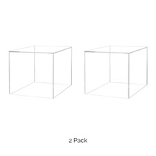 6" Clear Acrylic Display Box with One Open Side Merchandise Storage Bin Qty 2