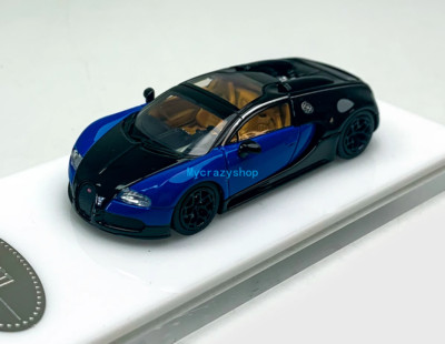 CR Mortal 1:64 Blue Black Veyron SS Racing Sports Model Diecast Metal Car