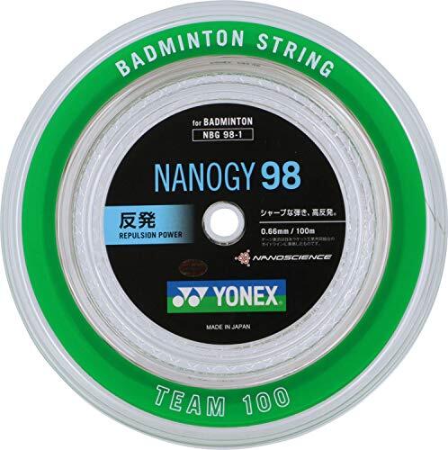 YONEX Badminton String Nanogy 98 Roll 0.66mm/100m NBG98-1 Silver