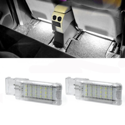 2Pcs Error Free White LED Footwell Light Lamp For Skoda Octavia Mk3 5E 2015-2019
