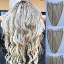 18" 20" 100 Human Hair Extensions, Hairband with invisible wire 18/613