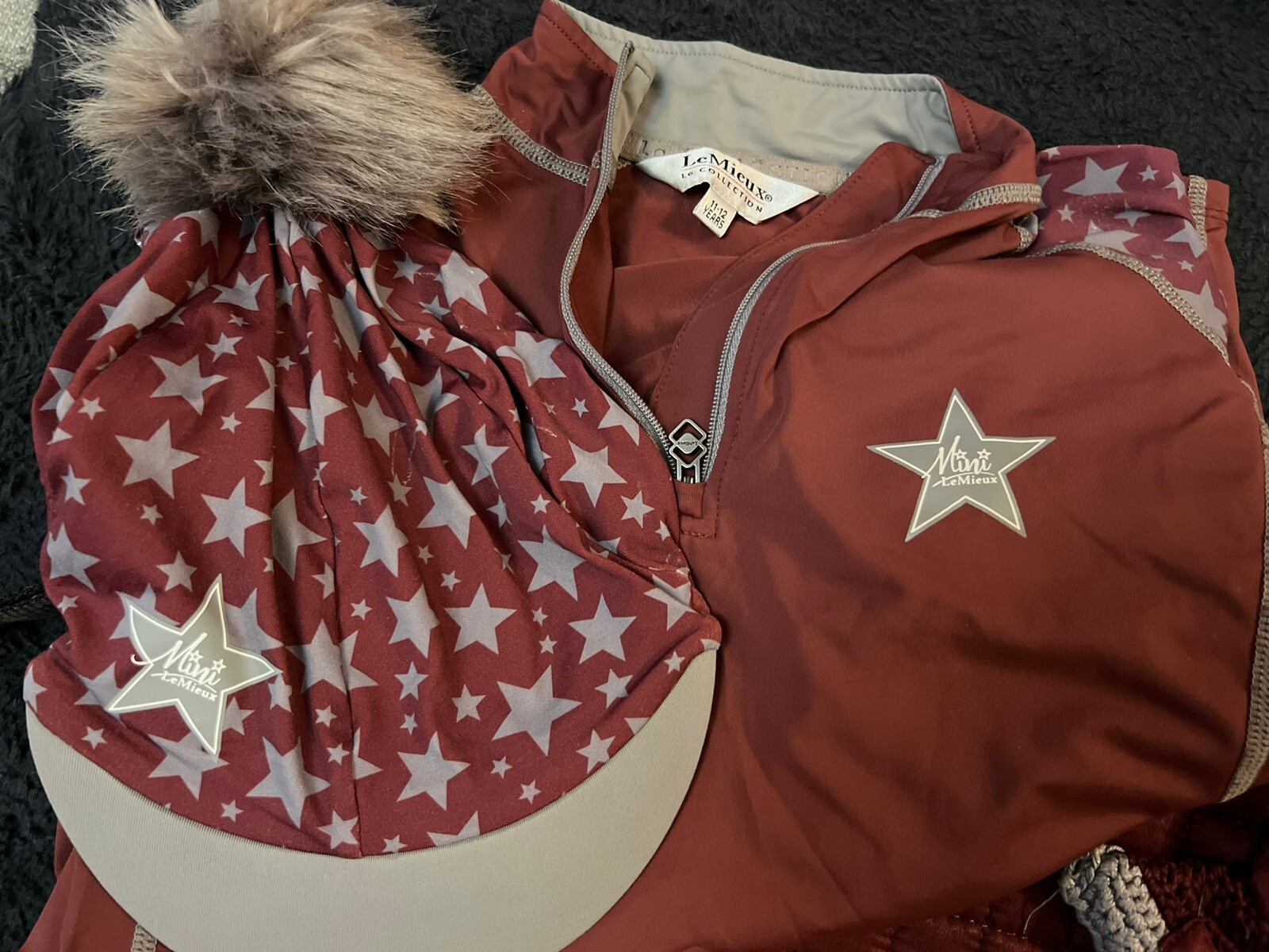 Mini Le Mieux Set Bundle, Saddle Pad, 1112Y Base Layer, Hat Silk, Ear