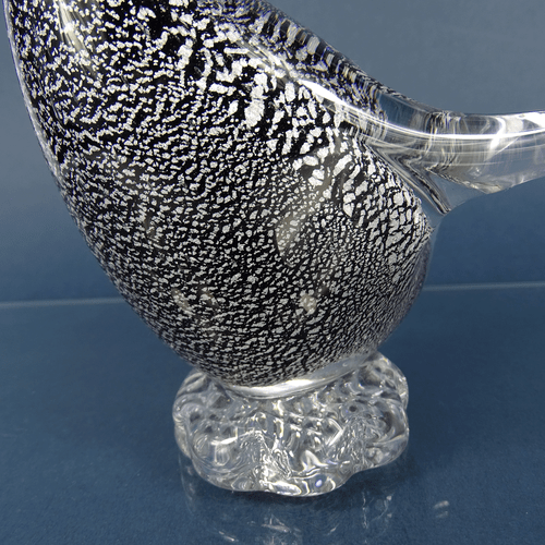 Alte Glas Figur mit Silber Art Glass Silver Bird Swan Duck Murano Vintage 1960 - Bild 6 von 12