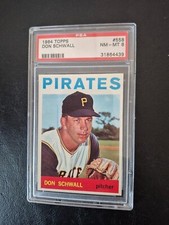 1964 Topps #558 Don Schwall PSA 8