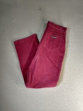 Vintage Wrangler Womens Pants 15 Juniors Purple Corduroy Flat Front Straight USA