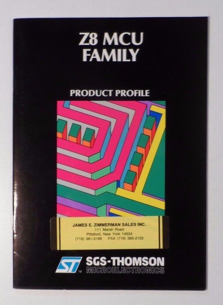 1989 SGS-Thomson Z8 MCU Family Product Profile Booklet 