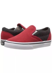 red suede slip on vans