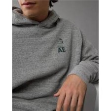 American Eagle Snoopy Hoodie Pullover Sweatshirt Graphic Print Gray M NWT
