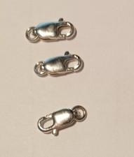 Pack of 40 Sterling Silver 10 mm Lobster Claw Clasp With An Open 4 mm Ring