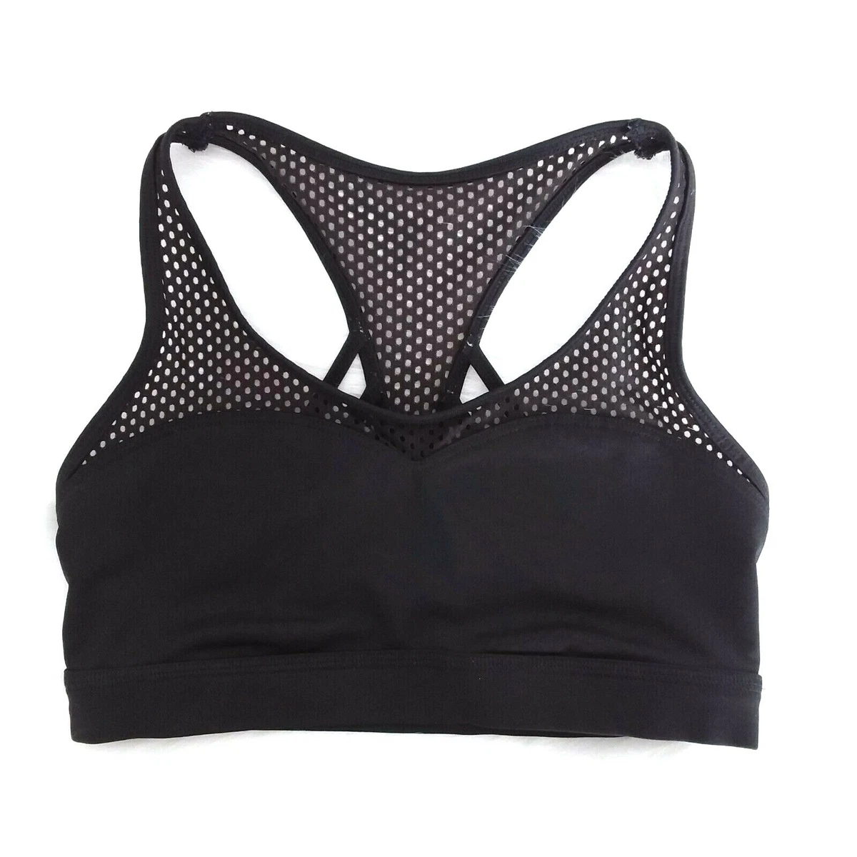 Hollister Cali Sport Black Strappy Racerback Sports Bra EUC - Size