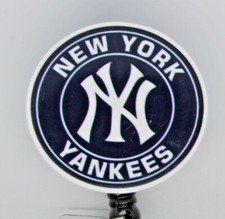 New York Yankees Baseball Badge Reel ID Holder Nurse Doctor Student Teacher NY