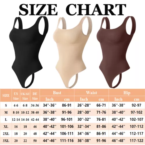 Plus Size Slimming Vest Wide Collar Type High Elastic Bodysuit Shapewear Yoga - Picture 2 of 23
