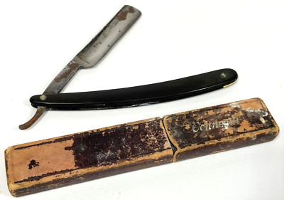 Vintage Indianapolis Kurt Vonnegut Howe Company Bakelite Straight Razor w/ Box
