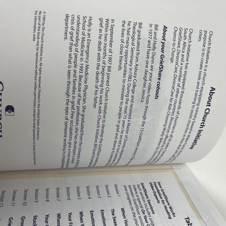 Grief Share: Your Journey from Mourning to Joy Paperback Workbook, New 1999 - Image 3 of 4