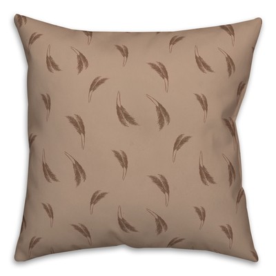 Creative Products Orange and Rust Feather Grass 18 x 18 Spun Poly Pillow