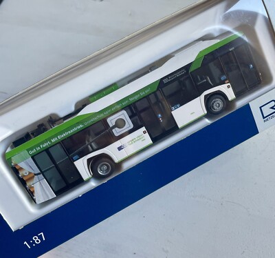 Rietze RM H0 1/87 Solaris Elektro Üstra Bus Omnibus 100 Hannover Sammlerstück