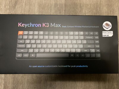 Keychron K3 Max QMK/VIA Custom Ultra-Slim Wireless Mechanical Keyboard, 2.4 GHz/