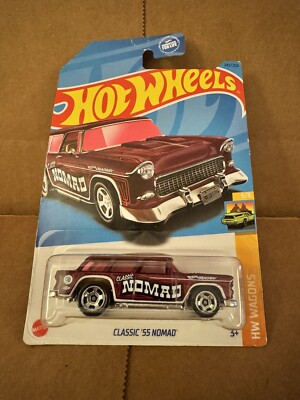 Hot Wheels Classic '55 Nomad Dark Red #243 243/250 - 2023 HW Wagons