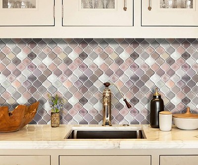 Art3d 6-vel Peel and Stick Tiles Zelfklevende Tegel Vinyl Keuken Backsplash Muurstickers Muur Decoratie, Kleurrijk Marmer, 30 x 30cm Art3d 6-vel Peel and Stick Tiles Zelfklevende Tegel Vinyl Keuken Backsplash Muurstickers Muur Decoratie, Kleurrijk Marmer, 30 x 30cm