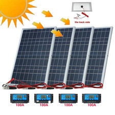 30W Solar Panel Trickle Charger 12V Solar Battery 100A W / Controller Maintainer