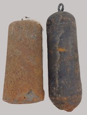 PAIRE DE POIDS D'HORLOGE COMTOISE PENDULE XIXème : 5000 Gr ET 5100 Gr CLOCK UHR