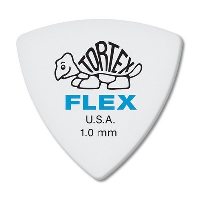 Tortex Flex Guitar Picks 1mm Blue Standard Rounded Triangle Jazz III USA