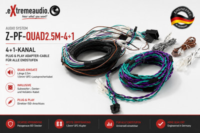 Audio System Z-PF-QUAD2.5M-4+1 4+1-KANAL PLUG & PLAY ADAPTER für alle Endstufen