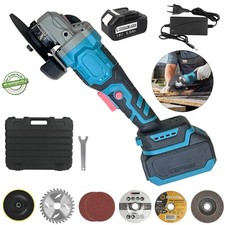 21V 125MM Akku Winkelschleifer Trennschleifer Schleifmaschine Flex Mit 2 Akkus