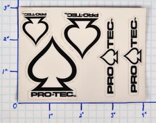 Pro-Tec Skateboard Helmets Pads Spades Z85B Vintage Skateboarding STICKER Sheet