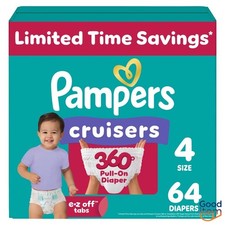 Pampers Cruisers 360 Diapers Super Pack - Size 4 - 64ct: 22 to 37 Lbs