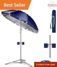 Portable Sun Shade Umbrella Navy Lightweight Adjustable UV Blocker for Outdoor