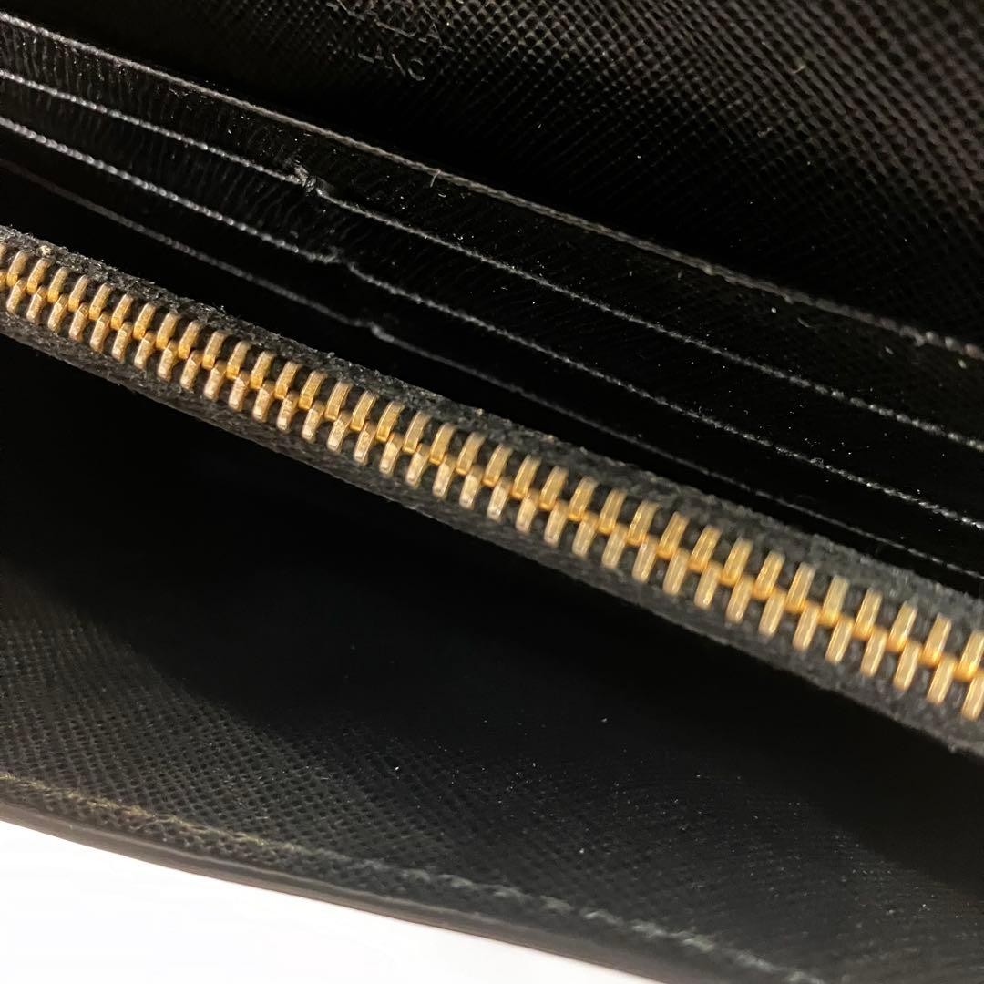 PRADA Gold Triangle Logo Geometric Pattern Saffia… - image 15