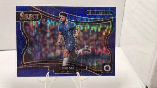 2024-25 Panini Select EPL #17 Pedro Neto Snapshots Blue Pulsar Prizm