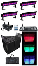 4 American DJ ElectraPix Bar 8 Wireless DMX RGBAL UV Wash Lights Control Facade