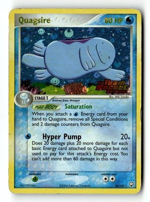 Pokemon Karte Quagsire Reverse Holo LP Team Rocket Returns 26/109