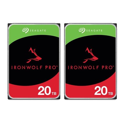 Seagate IronWolf Pro SATA III 3.5'' Internal NAS Hard Drive, 2-Pack