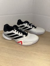 Men's Barricade 14 Tennis Shoes Core White and Black and Lucid Red Size 9 USED