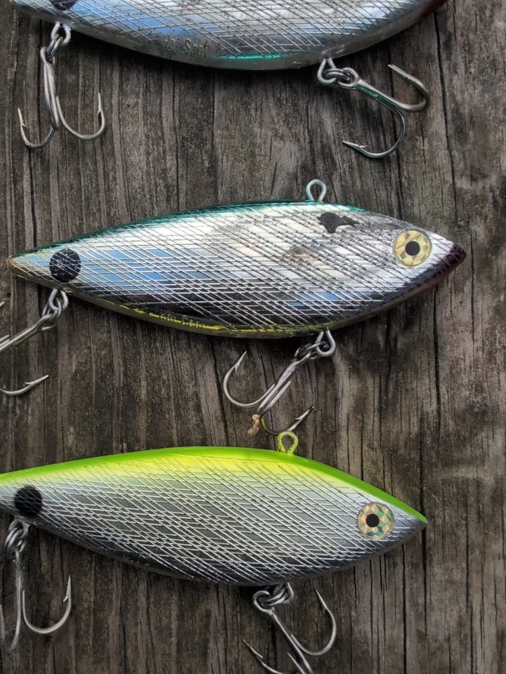  Lot Of 5 Vintage Large 4" Cotton Cordell Hot Spot Fishing Lure Rattling Vintage - Image 3 of 4