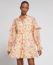 &Other Stories Relaxed Frill Detail Voluminous Dress XS Floral Cottagecore