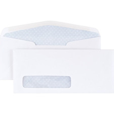 500 Gummed Security Tinted 10 Single Window Envelope 4-1/8" x 9-1/2" White